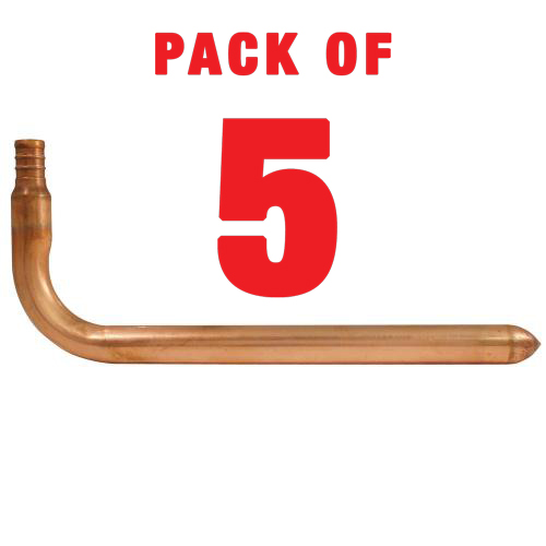 5M-Copper Stub-Out Elbows 1/2″ X CLOSED 1/2″ X 4″ X  8″-5M-ST-8 (PACK OF 5)
